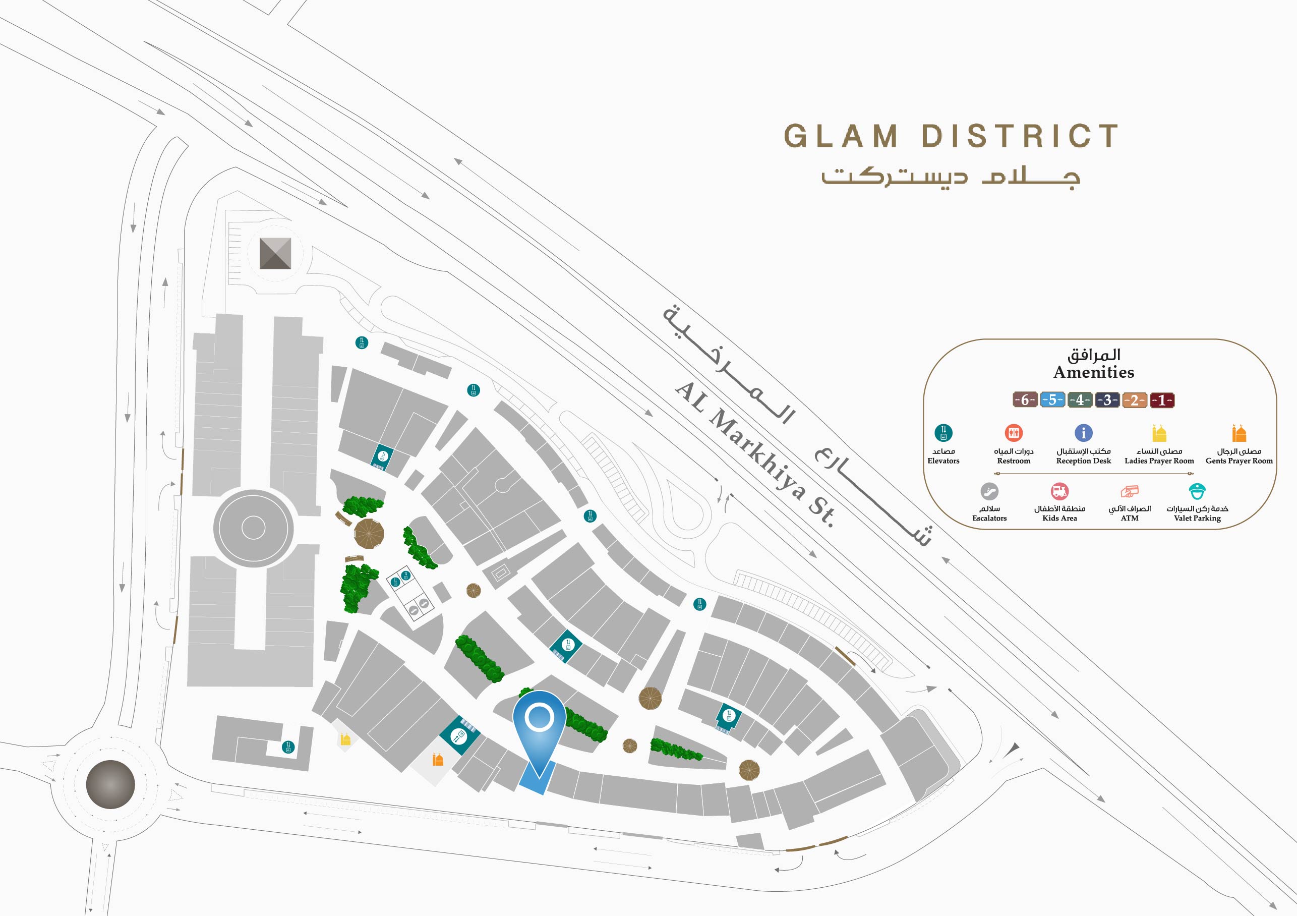 Glam District Location