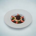 Laprem granola with Acai sorbet