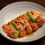 Spaghetti with kofta beef