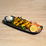 Pan fry Saffron chicken with garlic sauce